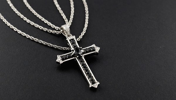 Discover the elegance of a black diamond cross necklace